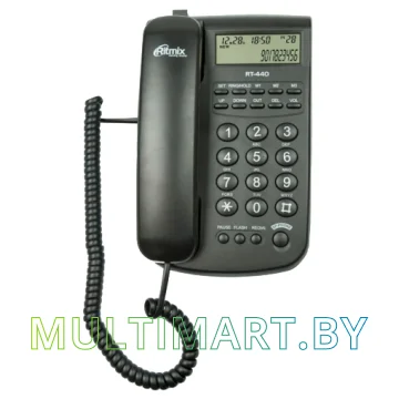 Проводной телефон Ritmix RT-440 (черный)